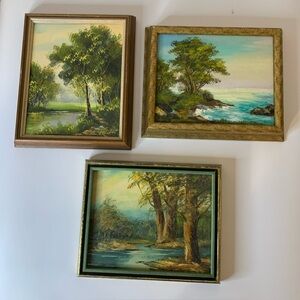 Set of Three Landscape Paintings